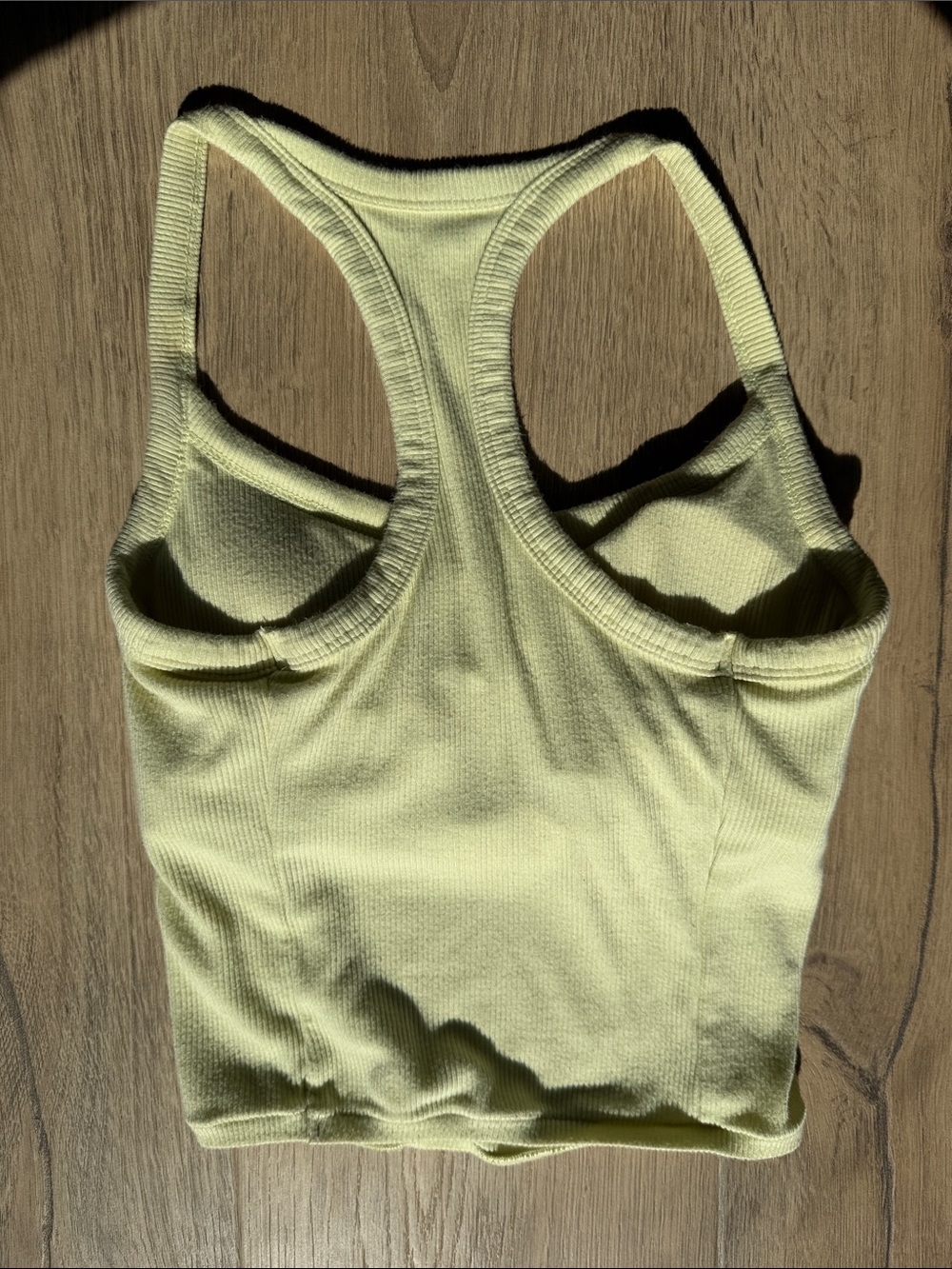 Oner mellow Yellow Ribbed Racerback tank - Picture 3 of 3